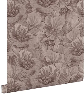 Produktbild von ESTAhome Tapete gesticktes Blumenmuster Grau 50 x 900 cm