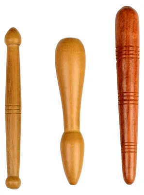 Produktbild von 3er Set Fußmassagestab aus Holz, Muskelmassage-Roller, Holz-Triggerrolle für Schulter und Hinterbein