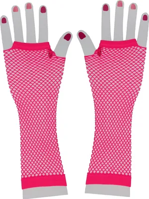 Produktbild von neon pinke Netzhandschuhe