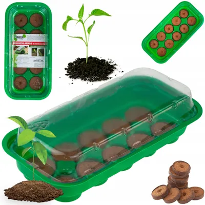 Produktbild von Gardenline Mini-Gewächshaus Für Die Keimung + 10 Torftscheiben Eda8556
