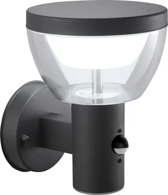 Produktbild von LED Außenwandleuchte 309A1-BK: Mit Bewegungsmelder, Schwarz, Warmweißes Licht, IP44