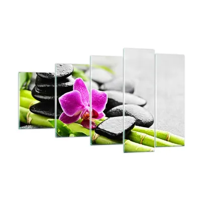 Produktbild von Bilder auf glas - Pflanze Steine Bambus Spa - 100x60cm - Glasbilder - Wandbilder - Kunstdruck - zum Aufhängen bereit - Wanddekoration aus Glas - Glas Bilder - Wandbild auf Glas - GEG100x60-2681
