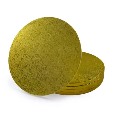 Produktbild von Miss Bakery’s House Cake Drum - 12 mm dick - Ø 30 cm - Gold - 5 Stück