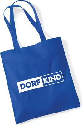 Produktbild von Huuraa Jutebeutel Dorfkind Modern 10 Liter Bright Royal Baumwolle Tasche Geschenkidee