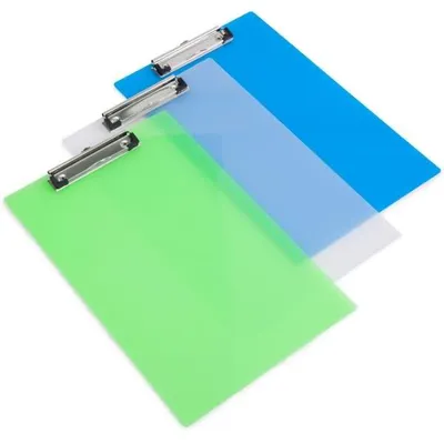 Produktbild von RAPESCO Klemmbrett DIN A4 PP transparent-farbig sortiert zufällige Farbe 1 Stück