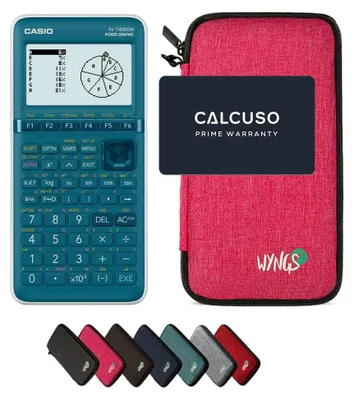 Produktbild von Casio fx-7400GIII inkl. WYNGS Schutztasche Pink - Grafikrechner - Basic Set