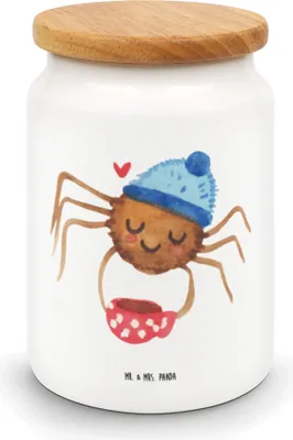 Produktbild von Mr. & Mrs. Panda behälter Spinne Agathe Kaffee - Weiß - Geschenk, Kaffeedose, Lebensweisheiten, zuckerdose, Dose, leckerlidose, Morgen, Keksdose, Morgenmuffel