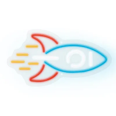 Obrázok produktu pre Dekoratívne PLEXI LED neónové rakety viacfarebné