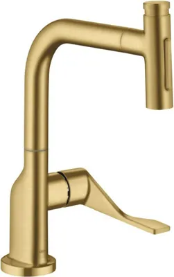 Produktbild von hansgrohe SPT 230 Se 2jet Axor Citterio mit Ausziehbrause, brushed gold optic