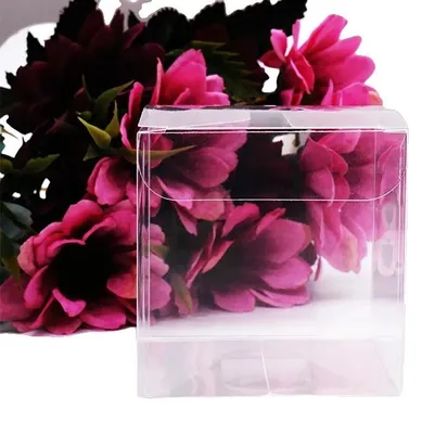 Zdjęcie produktu dla Pudełko prezentowe, przezroczyste PVC, różne rozmiary, 6 x 6 x 6 cm-a, 50 sztuk-b