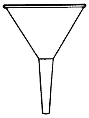 Produktbild von Trichter aus Borosilikatglas, Größe 3,3 Khar, 6 cm Durchmesser