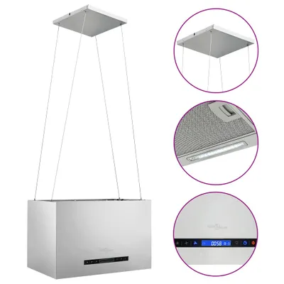 Produktbild von vidaXL Hängende Inselhaube Touch-Sensor LCD 55 cm Edelstahl