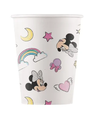 Obrázek produktu pro Minnie s jednorožcem Unicorn Dreams 8 papírových kelímků 200 ml Kompostovatelné