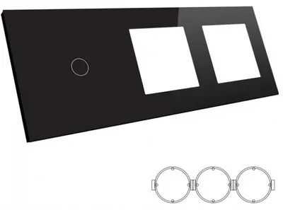 Produktbild von B-LINE Glas Touch Schalter Schwarz, Einzeln