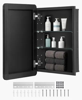 Produktbild von Badezimmer-Medikamentenschrank mit Spiegel und Verstellbaren Regalen