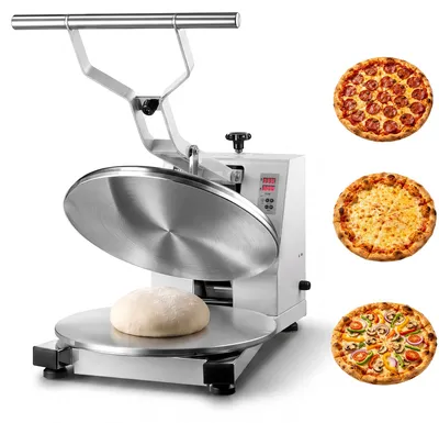 Produktbild von VEVOR Pizzateigpresse 18 Zoll 1200 W Elektrische Teigpresse für Pizzaböden für Pizzerien und Tortilla-Restaurants, 0-240 °C, Einstellbare Teigdicke 0-11 mm, mit Edelstahlgriff, Aluminium-Pressplatte