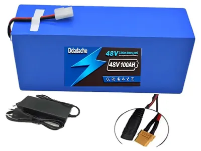 Obrázok produktu pre Lítiová batéria, kapacita 100 Ah, inteligentný systém riadenia batérie (BMS), nabíjačka XT60-DC, model X1