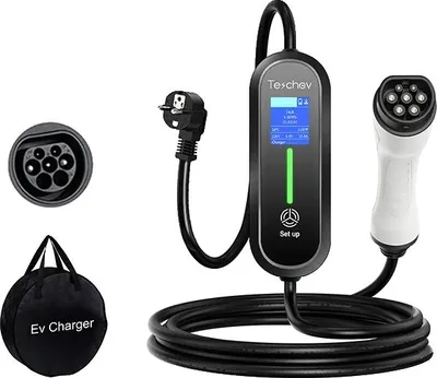 Obrázek produktu pro Přenosná nabíječka, výkon 3,5 kW, nastavitelný nabíjecí proud, 3,5 kW 16 A Typ2