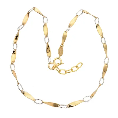 Produktbild von Fußkettchen echt Gold 333 (8 kt) bicolor in 27 cm verstellbar