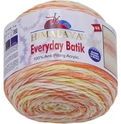 Produktbild von HiMALAYA EVERYDAY BATIK - 140g / 350m - Orange,Gelb,Weiß