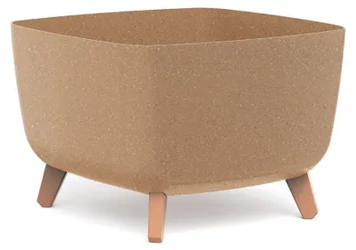 Obrázek produktu pro Prosperplast s.r.o. Květináč s nožičkami GRACIA SQUARE ECO WOOD 39 cm, béžová
