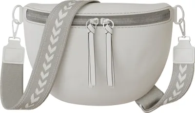 Produktbild von Damen Crossbody Umhänge Hand Tasche Echt 30618 White