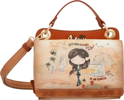 Produktbild von Anekke Umhängetasche Peace & Love Mini Bag Camel mehrfarbig