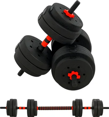 Produktbild von HOMCOM 2 in 1 Hanteln Set 25 kg verstellbare Kurzhantel & Langhantel Fitness