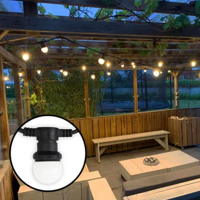 Produktbild von Olucia - Lichterkette, 15 Meter lang - 30 weiße Glühbirnen
