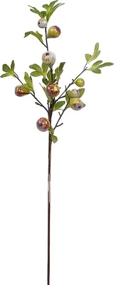 Produktbild von Künstlicher Feigenzweig, dekorative, naturgetreue Feigenstängel für Zuhause, Hochzeiten und Partys, rot und grün, 92 cm