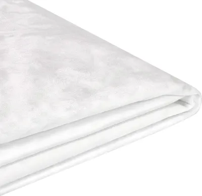 Produktbild von BELIANI Abziehbarer Bezug Weiß für Bett FITOU 180 x 200 cm Samtstoff Elegant
