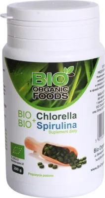 Produktbild von Chlorella und Spirulina Tabletten Organic Foods 280 g Nahrungsergänzungsmittel