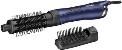 Produktbild von BaByliss AS84PE, Heißluftbürste, Warm, Tasten, Schwarz, Blau, Keramik/Titan, 2 m