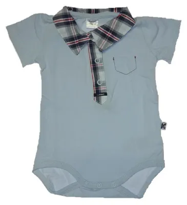 Produktbild von KANZ Jungen Babybody blau Kurzarm 062