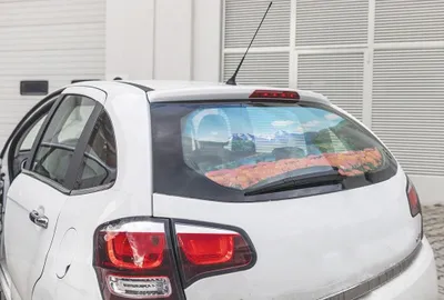 Productafbeelding van START Automatische zonnescherm voor auto, achterruit, 100 cm x 50 cm, polyester