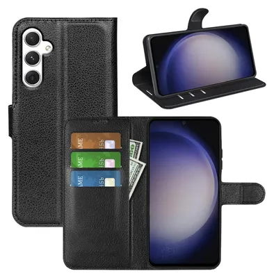 Produktbild von Für Samsung Galaxy S24 Smart Handy Tasche Schwarz Etuis Kunst-Leder Hülle Cover Case Book