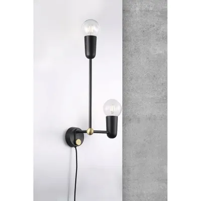 Productafbeelding van Nordlux Manhattan, oppervlaktemontage, 1 lamp, E27, IP20, zwart