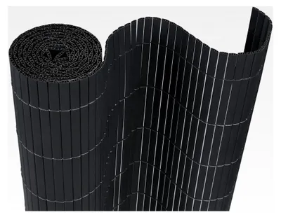 Produktbild von PVC Sichtschutzmatte 160x300CM, Anthrazit, Outdoor Sichtschutz mit verstärkten Lamellen, Zaunblende Windschutz UV-beständig für Garten Balkon Terrasse Zubehör