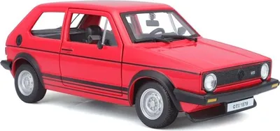 Zdjęcie produktu dla BBURAGO Volkswagen Golf Mk1 GTI (1979) 1/24, Model samochodu klasycznego, Wstępnie zmontowany, 1:24, Volkswagen Golf Mk1 GTI, Każda płeć, Czerwony