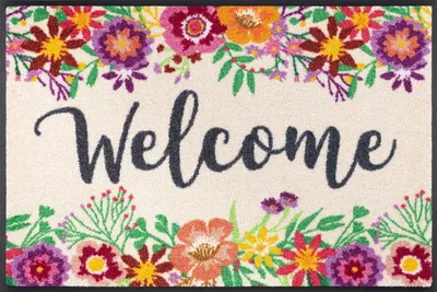 Produktbild von wash+dry Schmutzfangmatte Welcome Blooming - 50 x 75 cm