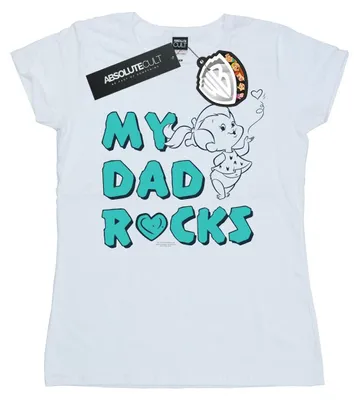 Image de The Flintstones - T-shirt « My Dad Rocks » pour femmes BI48605 (L) (blanc)
