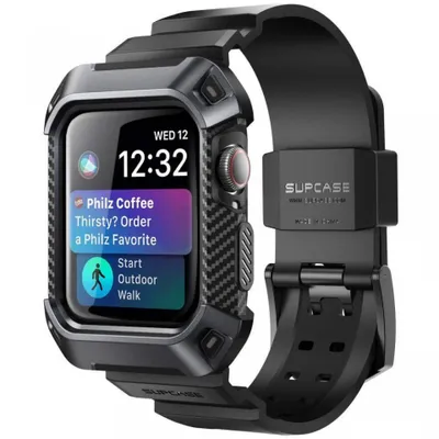 Produktbild von Supcase 843439105072, Hülle, Smartwatch, Schwarz, Apple, Staubresistent, Schockresistent, Snow resistant, Wasserdicht, 1 Stück(e)