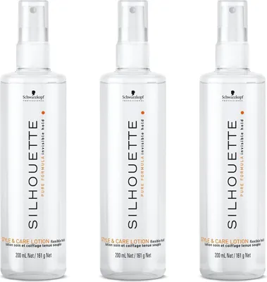 Produktbild von Silhouette Flexible Hold Styling & Care Lotion 3x200 ml