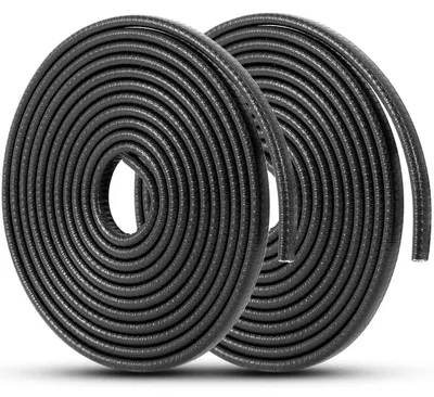 Obrázek produktu pro Ochranný profil pro dveře automobilu, 8 metrů, U-tvar, černá guma, rozměry 2 mm x 8 mm