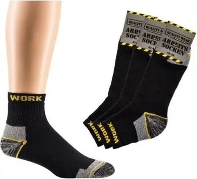 Produktbild von 6 Paar Arbeitssocken Work Softbund Kurzschaft kurz Sneaker Baumwolle Komfort Gr. 47/50
