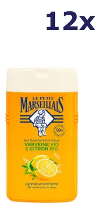 Obrázek produktu pro 12x Sprchový gel Le Petit Marseillais – 250 ml – verbenka a citron (bio)