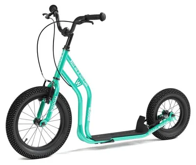 Produktbild von Yedoo Wzoom Kinder Tretroller - für Kinder ab 6 Jahre, ab 120 cm Körperhöhe, mit Luftreifen 16/12 - für Mädchen und Jungen, Höhenverstellbar mit Ständer. Türkis