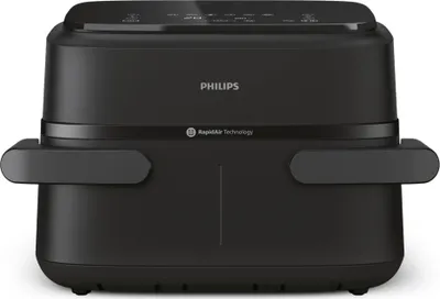 Philips Airfryer 1000 Series Flexible Basket - 7,1 L, 10 Kochfunktionen, schwarz (NA154/00)