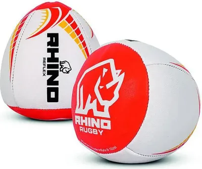 Obrázek produktu pro Tréninkový míč Rhino rugby reflex bílo-červený velikost 5 Rebound Grip