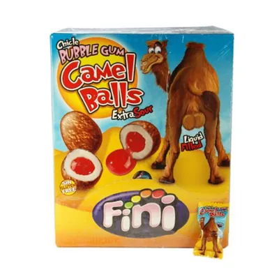 Produktbild von Bubble Gum Boom Camel Balls mit flüssiger Kirschfüllung Display